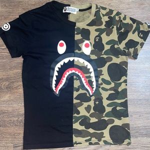 Bape camo and black shirt